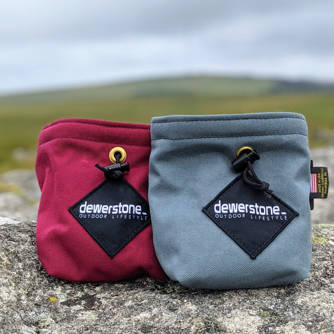 dewerstone x Organic Climbing Large Block Chalk Bag - Burgundy - dewerstone - Chalk bags -