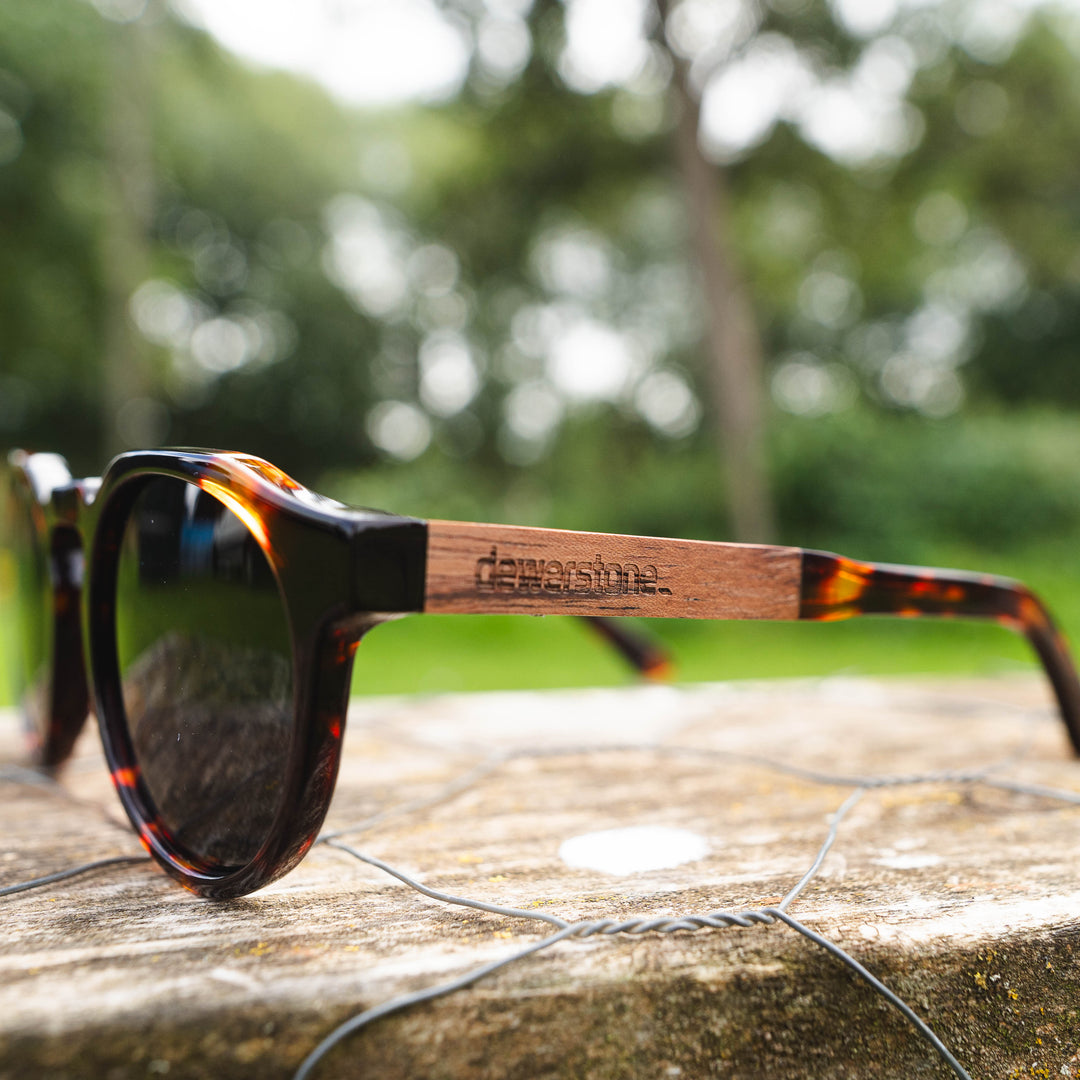 GILI - Wooden & Acetate Polarised sunglasses - Amber