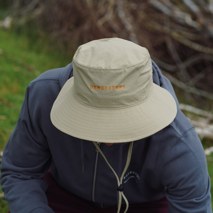 Recycled Wide Brim Quick-Dry Bucket Hat - Moorland Brown