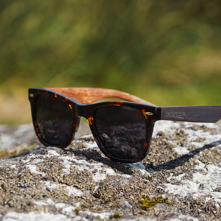 Roamer - Wood & Acetate Polarized Sunglasses - Brown Marble