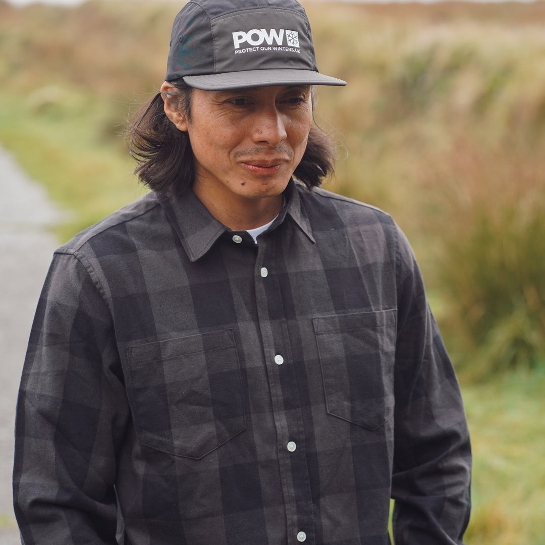 Protect Our Winters x dewerstone - Five Panel Camper Cap - Black Graphite