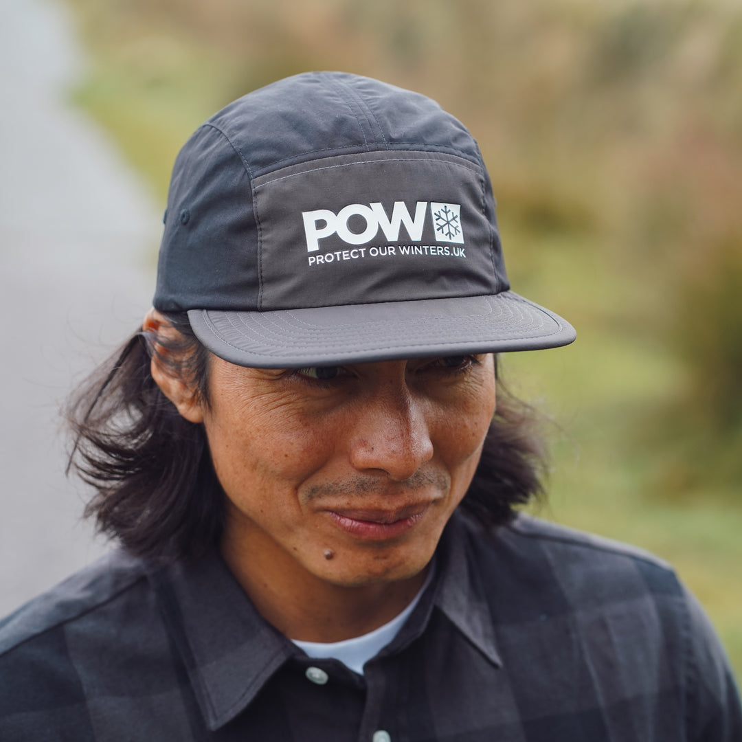 Protect Our Winters x dewerstone - Five Panel Camper Cap - Black Graphite