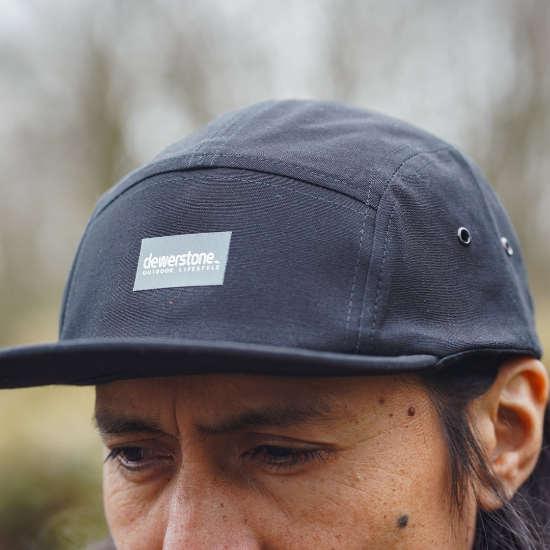 Five Panel Canvas Cap - Black