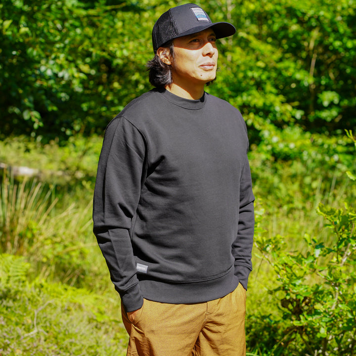 Organic Cotton Sweatshirt - Black