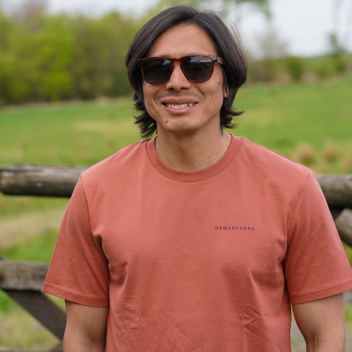 Bantham - Wood & Acetate Polarized Sunglasses - Fire Marble