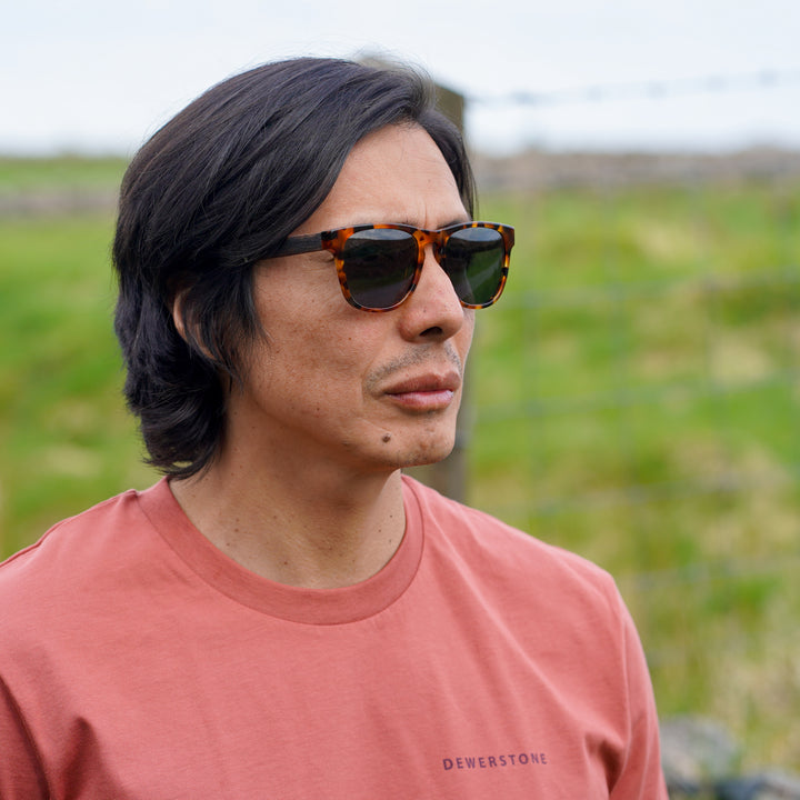 Bantham - Wood & Acetate Polarized Sunglasses - Brown Marble