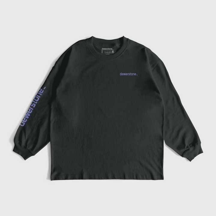 Monument Organic Cotton Long Sleeve - Black / Violet