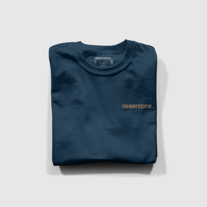 Monument Organic Cotton Long Sleeve - Navy / Tan