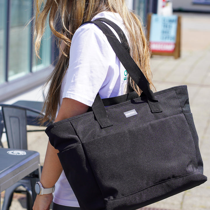 Poppins Recycled Tote Bag - Black