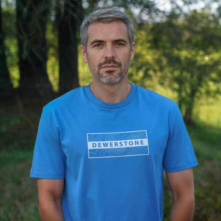 Foundation Organic Cotton T Shirt - Riviera Blue