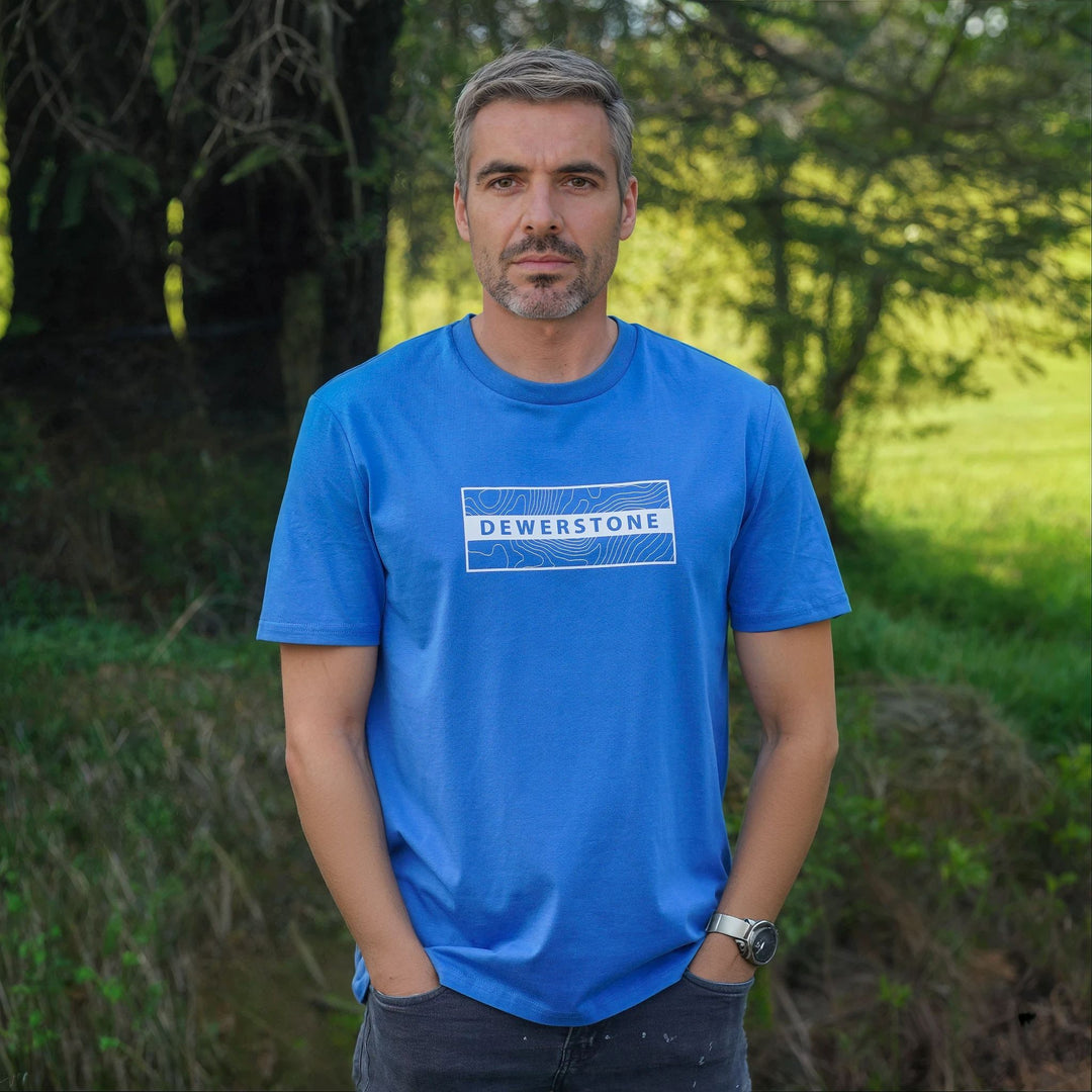 Foundation Organic Cotton T Shirt - Riviera Blue