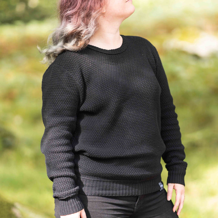 dewerstone Sweatshirt Millbay Knitted Sweatshirt - BLACK