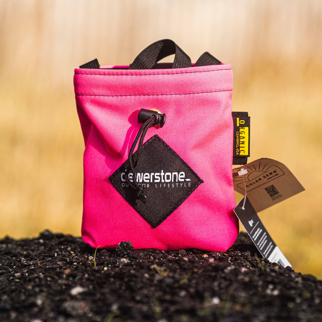 dewerstone x Organic Climbing Large Block Chalk Bag - Hot Pink - dewerstone - Chalk bags -