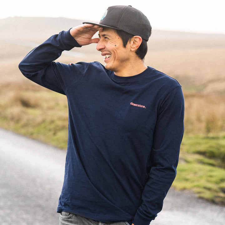 Monument Long Sleeve - Navy/Raspberry - dewerstone - T-Shirt - XS