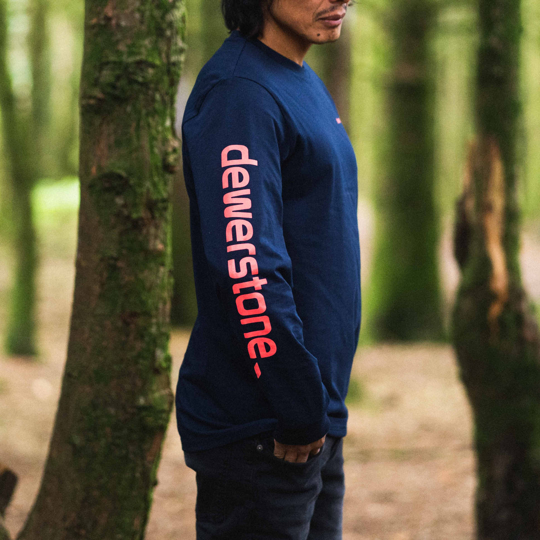 Monument Long Sleeve - Navy/Raspberry - dewerstone - T-Shirt - XS
