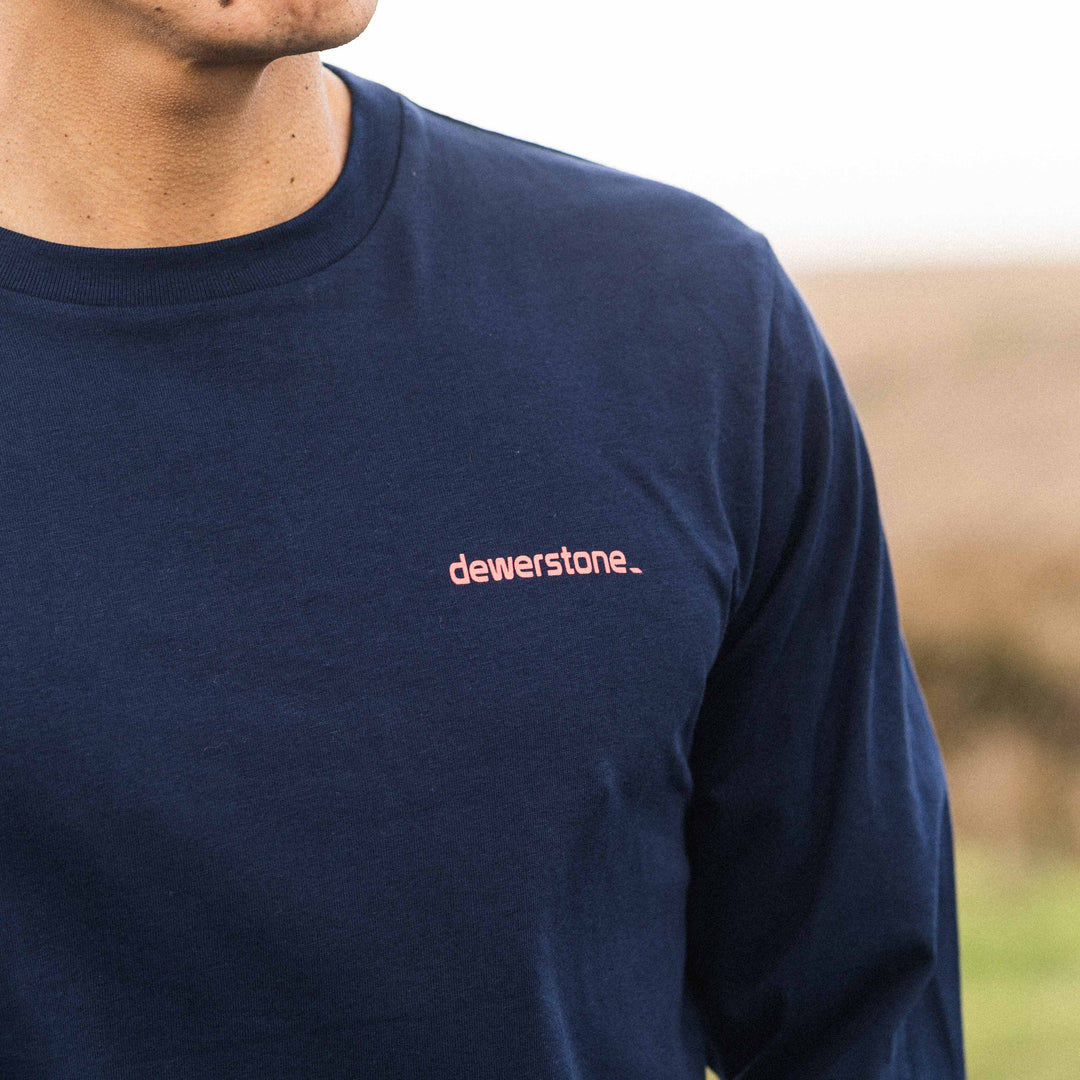 Monument Long Sleeve - Navy/Raspberry - dewerstone - T-Shirt - XS