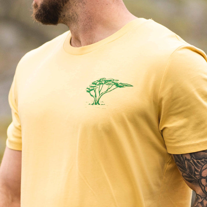 Tree - T-shirt - Dusty Yellow - dewerstone - T-Shirt - XS